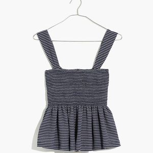 Madewell Texture + Thread Peplum Tank Top Medium